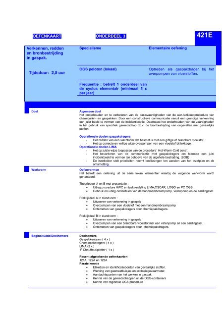 421 E Optreden bij overpompen vloeistoffen - Brandweer Zwolle