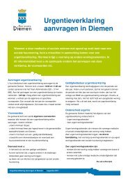 Urgentieverklaring aanvragen in Diemen - Gemeente Diemen