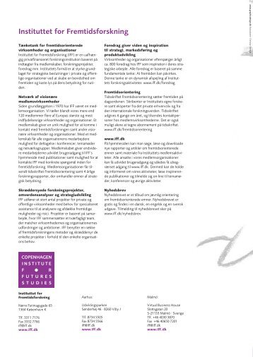 Hent som PDF - Instituttet for Fremtidsforskning