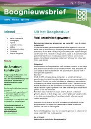 Boognieuwsbrief januari 2011 - Boog Nederland