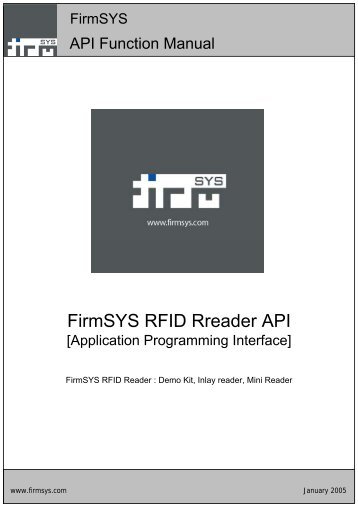 FirmSYS RFID Reader : Demo Kit, Inlay reader, Mini Reader