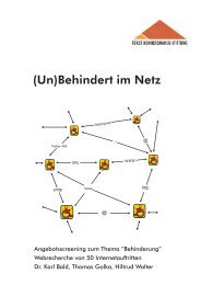 (Un)Behindert im Netz - Fürst Donnersmarck Stiftung