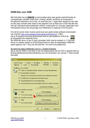 GRIB-files voor GSM - Shiptron