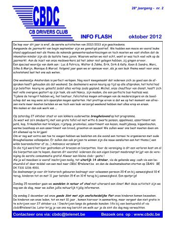 INFO FLASH oktober 2012 - CB Drivers Club