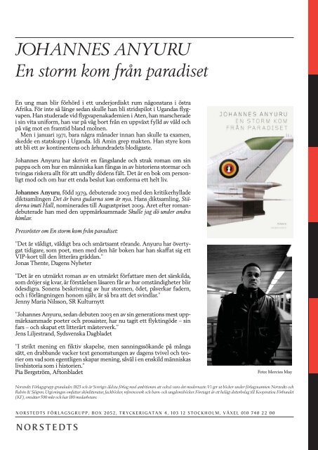 JOHANNES ANYURU En storm kom från paradiset - Augustpriset