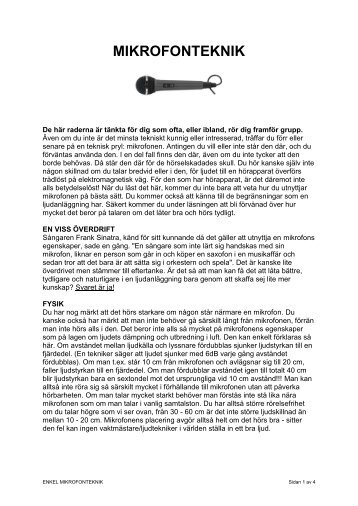 Enkel mikrofonteknik - PDF