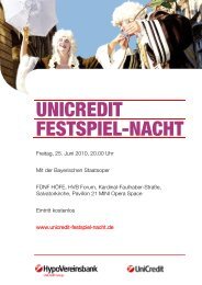 UNICREDIT FESTSPIEL-NACHT - Hypovereinsbank