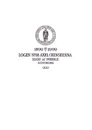 Minnesskrift - IOOF Odd Fellow Loge No 18 Axel Oxenstierna ...