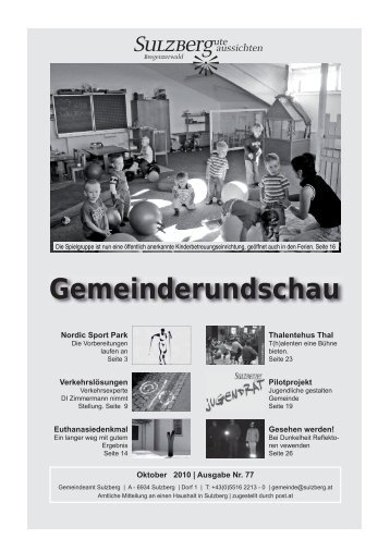 Gemeinderundschau Oktober 2010 ( 1 8 MB) - Sulzberg