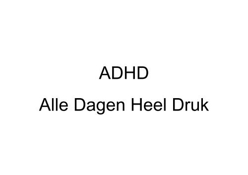 Powerpoint kinderen met ADHD