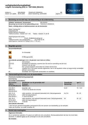 veiligheidsinformatieblad - Linova