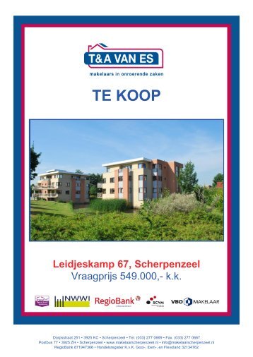 TE KOOP Leidjeskamp 67, Scherpenzeel - T&A Van Es Makelaars