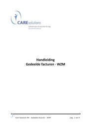 Handleiding Gedeelde facturen - WZM - Care Solutions