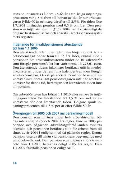 Arbetspension och övrig sosialförsäkring 2012 - Tela