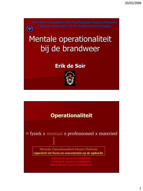 Mentale operationaliteit bij de brandweer