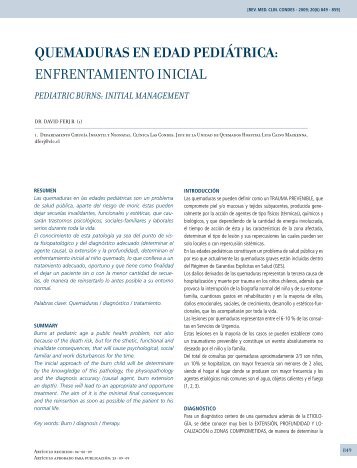 quemaduras en edad pediátrica: enfrentamiento inicial - Clínica Las ...