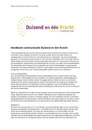 Handboek communicatie Duizend en één Kracht