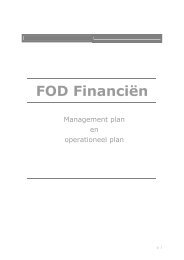 Management plan en het Operationeel plan (PDF ... - FOD Financiën