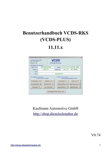 Benutzerhandbuch VCDS-RKS - KFZ-Diagnosesysteme ...