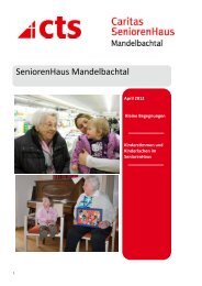 Kleine Begegnungen……. - Caritas SeniorenHaus Mandelbachtal