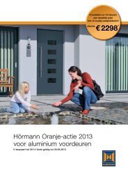 Hörmann Oranje-actie 2013 voor aluminium voordeuren