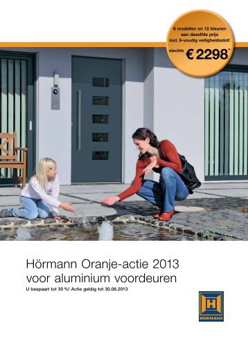 Hörmann Oranje-actie 2013 voor aluminium voordeuren