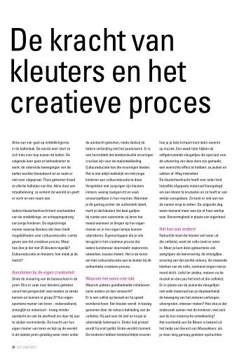 De kracht van kleuters en het creatieve proces - Centrum voor ...