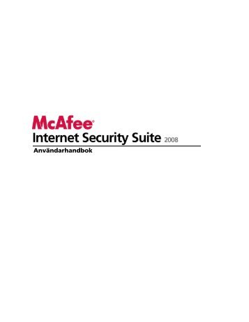 Användarhandbok - McAfee