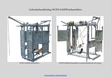 Gebruikshandleiding WOPA SA0038 behandelbox - Vetvice