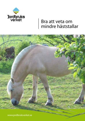 Bra att veta om mindre häststallar - bild - Jordbruksverket