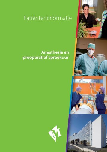 Folder Anesthesie en preoperatief spreekuur - Martini ziekenhuis