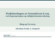 Praktiseringen av Grunnloven § 105 ved ... - Skog og Tre 2013