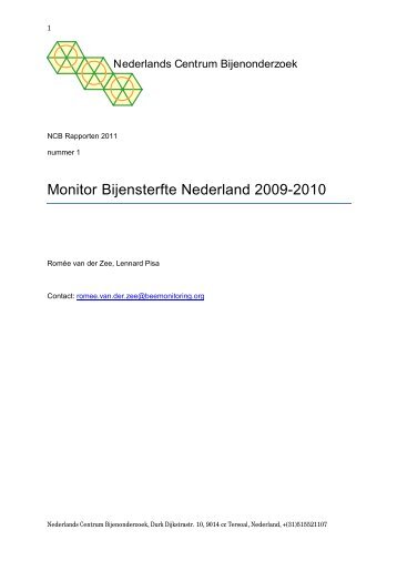 Monitor Bijensterfte Nederland 2009-2010 - Het BIJ-1 Project ...