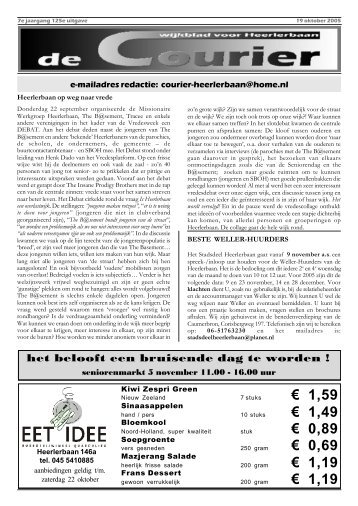De Courier 19 oktober - Stichting Buurtontwikkeling Heerlerbaan