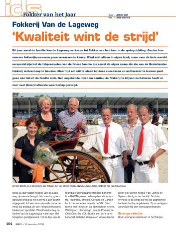 'Kwaliteit wint de strijd' - VDL Stud