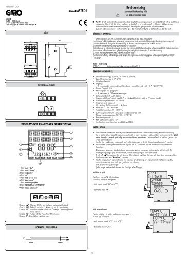 KOPPLINGSUR Astro 1 - Garo