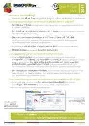 Tarieven Prepaid 2011 - Immoweb