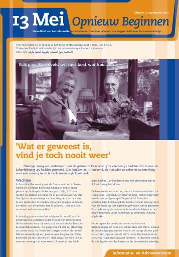13 mei Opnieuw beginnen - Gemeente Enschede
