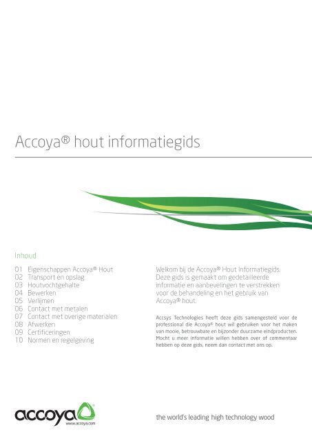 Accoya® hout informatiegids