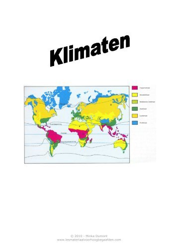 Klimaten - Lesmateriaal voor Hoogbegaafden