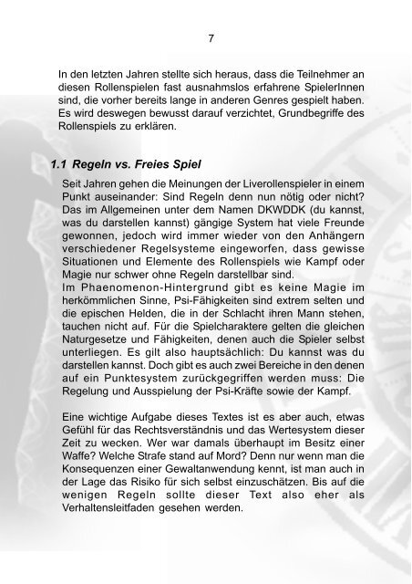 Regeln zu Kampf und Mystik als PDF - Phaenomenon