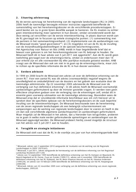 Definitieve hererkenning van 7 regionale landschappen - Emis