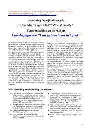 Erfgoeddag 2004 - 't Zit in de familie - Catalogus Familiepapieren