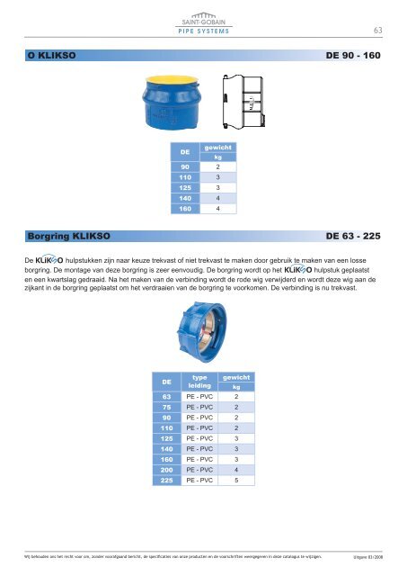 Hulpstukken voor drinkwaterleidingen - Saint Gobain Pipe Systems