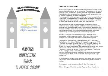 Welkom in onze kerk! - Raad van Kerken - Gouda en omstreken