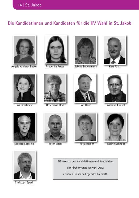 Kirchenvorstandswahl 2012 - die Kandidatinnen ... - Barfüßerkirche