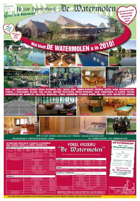 Overzicht van alle dranken, snacks, vlaaien enz ... - De Watermolen