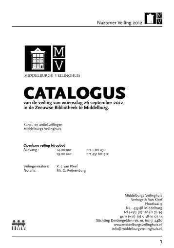 catalogus - Het Middelburg Veilinghuis