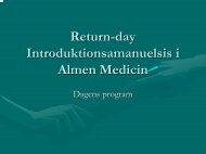 Return-day Introduktionsamanuelsis i Almen Medicin - Cure4you