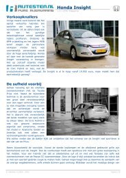 Rijtesten.nl: test Honda Insight